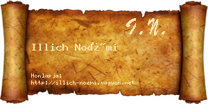 Illich Noémi névjegykártya